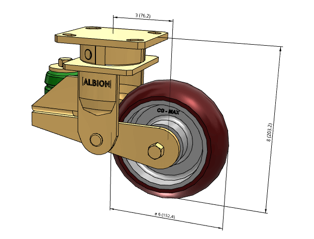 rodaja con suspencion